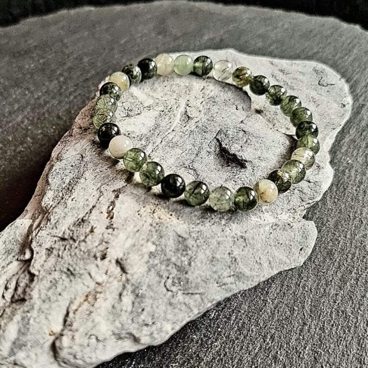 Bracelet Quartz Tourmaline Verte Brillante Stones Cr Ations