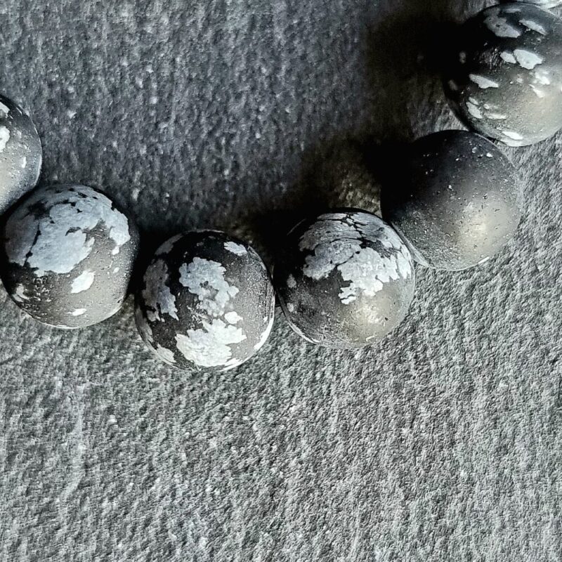 Obsidian Snowflake Bracelet