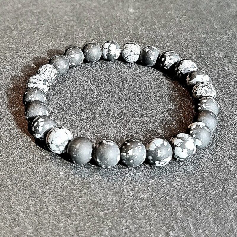 Obsidian Snowflake Bracelet