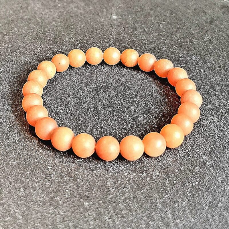 Bracciale avventurina arancione opaco