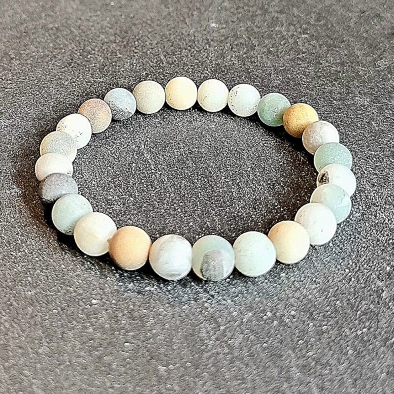 Bracelet Amazonite teintée mat