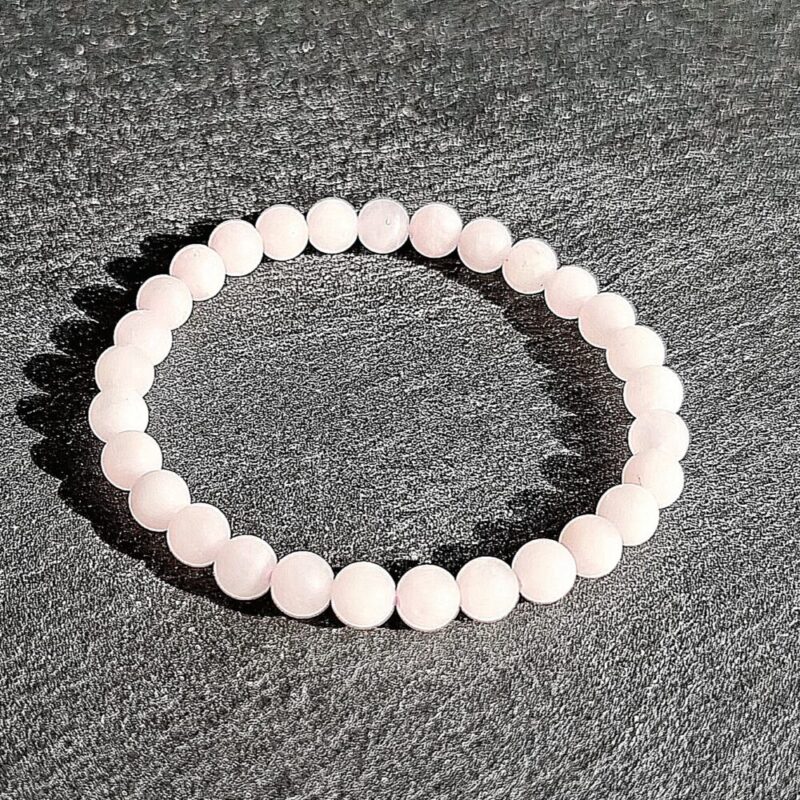 Bracciale in quarzo rosa opaco