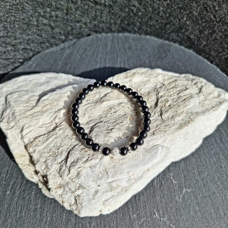 Bracelet Tourmaline Noire Brillante 925 Argent