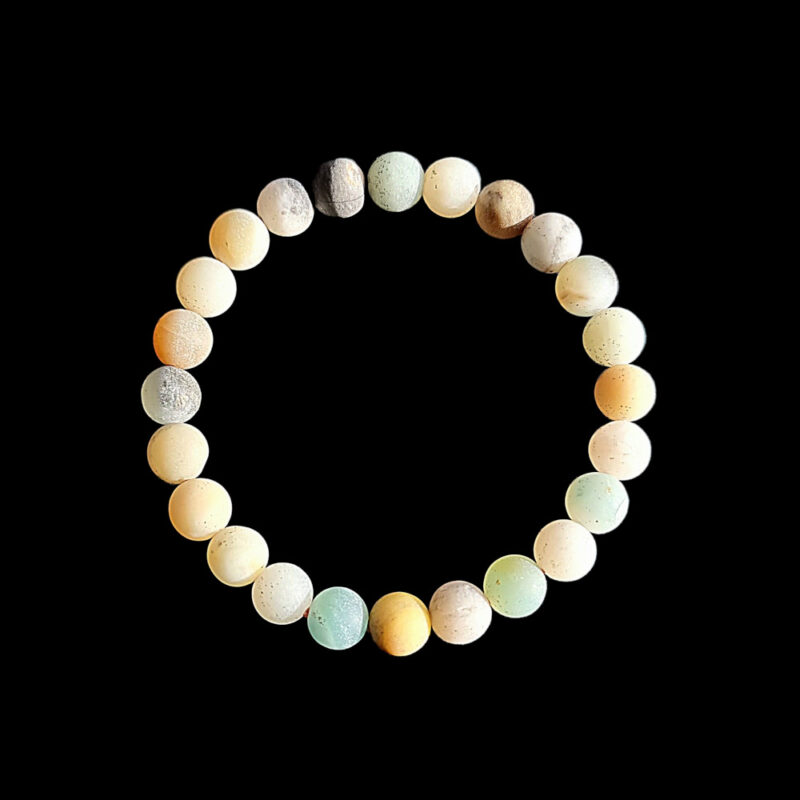 Bracelet Amazonite teintée mat