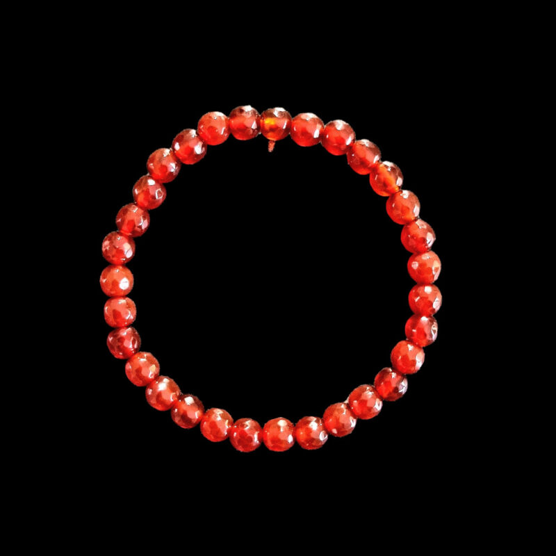 Bracelet Cornaline Orange facettée Brillant