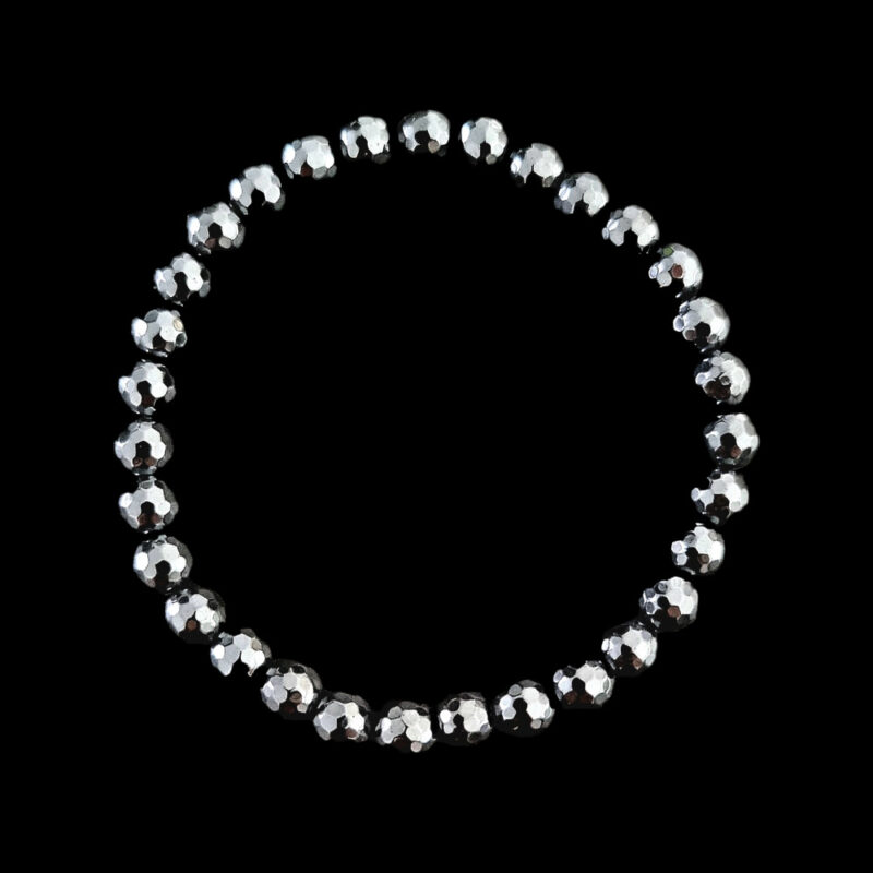 Bracciale Ematite sfaccettata brillante