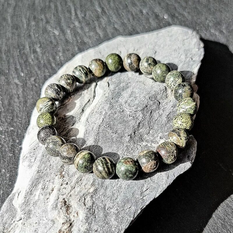 Serpentine Silver Eye Bracelet