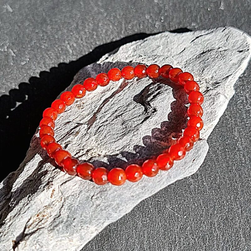 Bracelet Cornaline Orange facettée Brillant