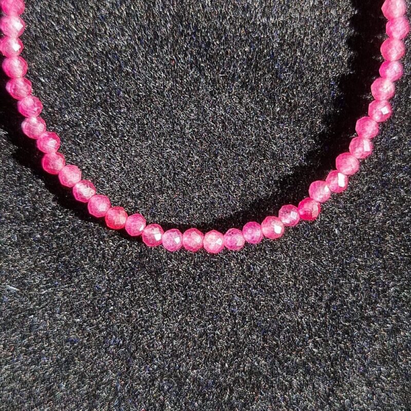 Ruby necklace with 925 clasp