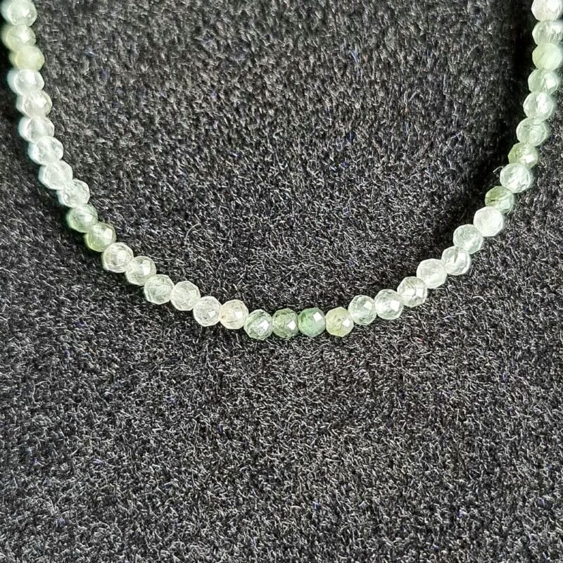 Prehnite bracelet with 925 clasp