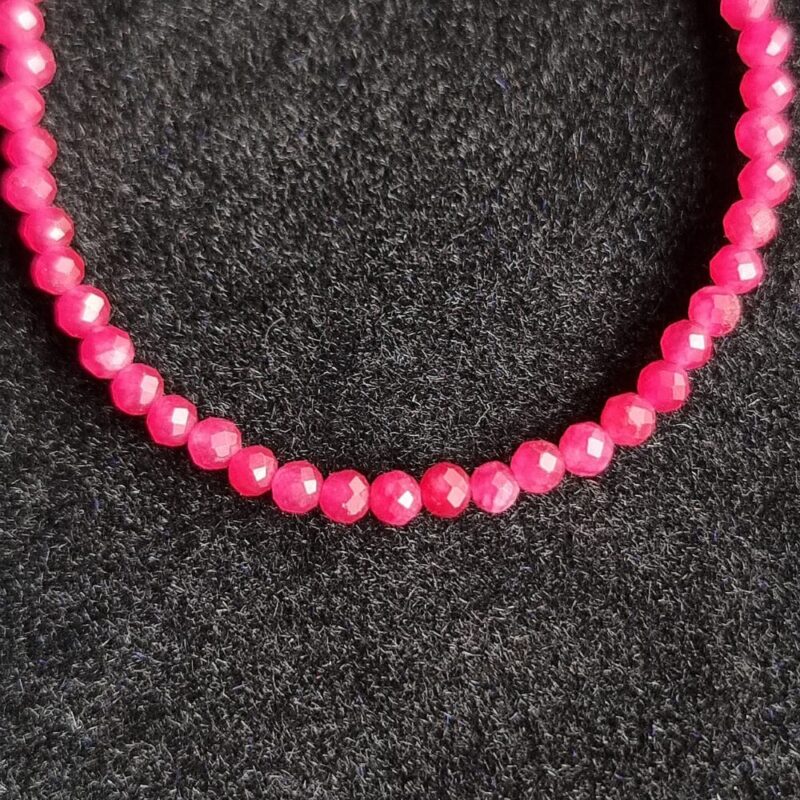 Ruby necklace with 925 clasp