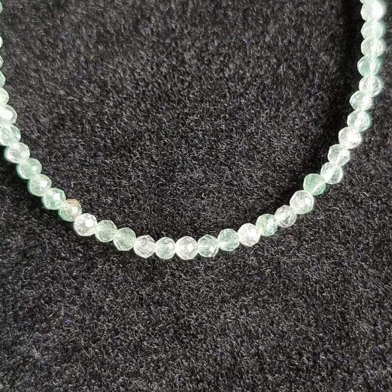 Collier Quartz Vert avec fermoir 925