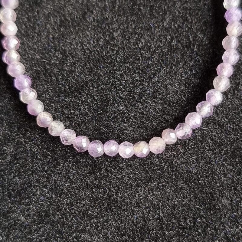 Amethyst necklace with 925 clasp