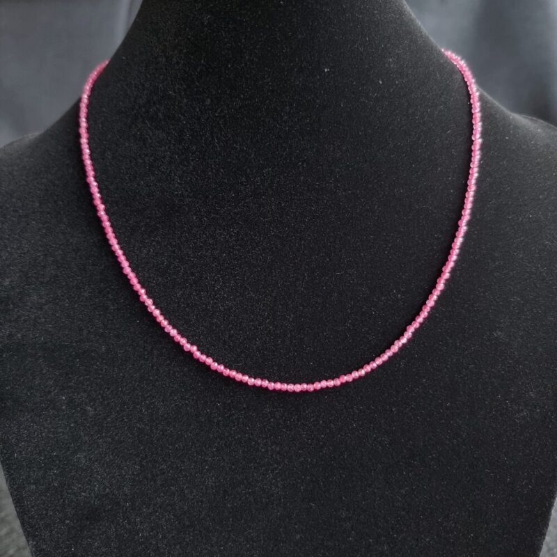 Ruby necklace with 925 clasp