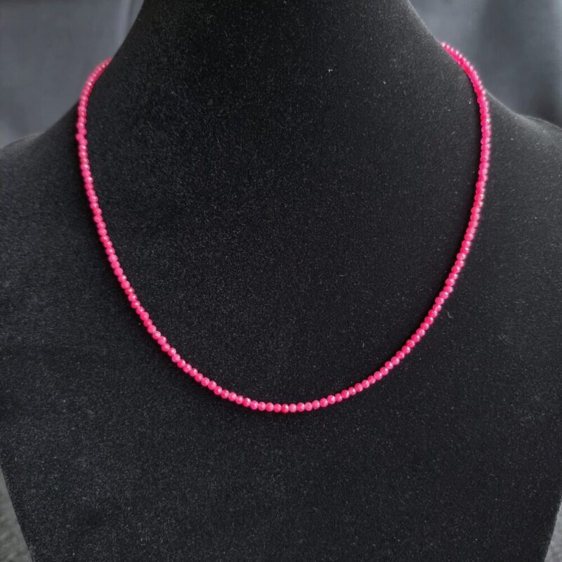 Ruby necklace with 925 clasp