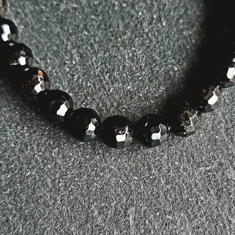 Bracelet Black Tourmaline faceted Brilliant