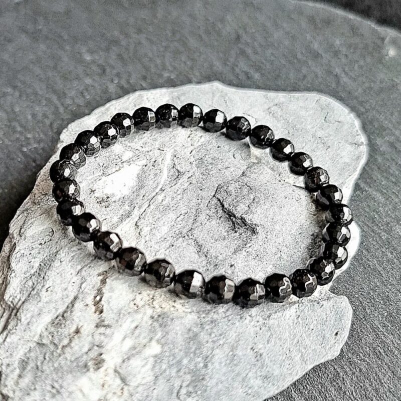 Bracelet Black Tourmaline faceted Brilliant