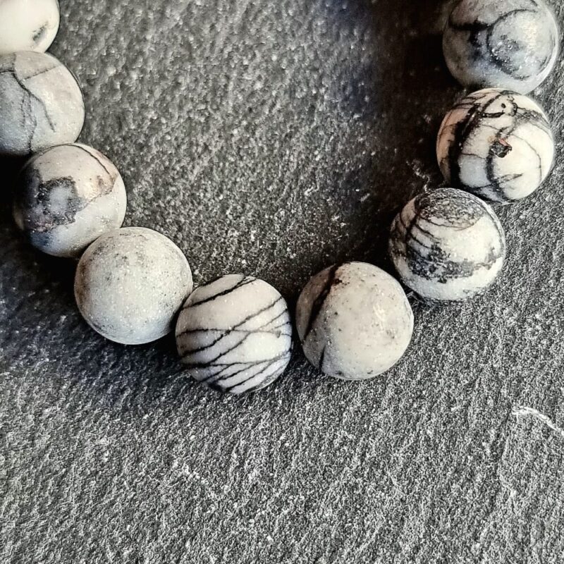 Jasper Picasso matte bracelet