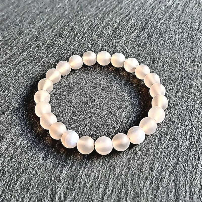 Bracelet Agate Grey matt