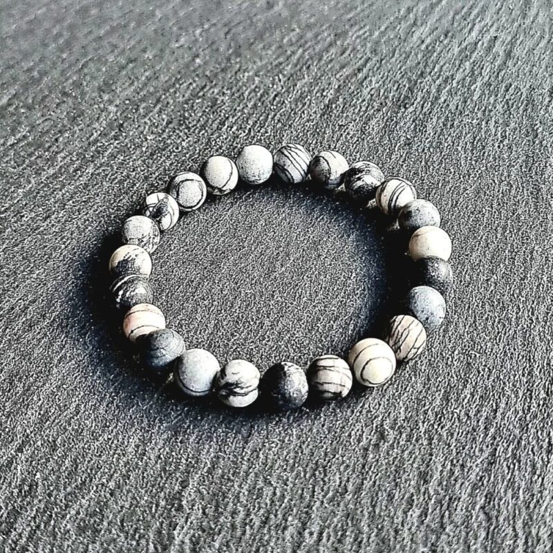 Jasper Picasso matte bracelet