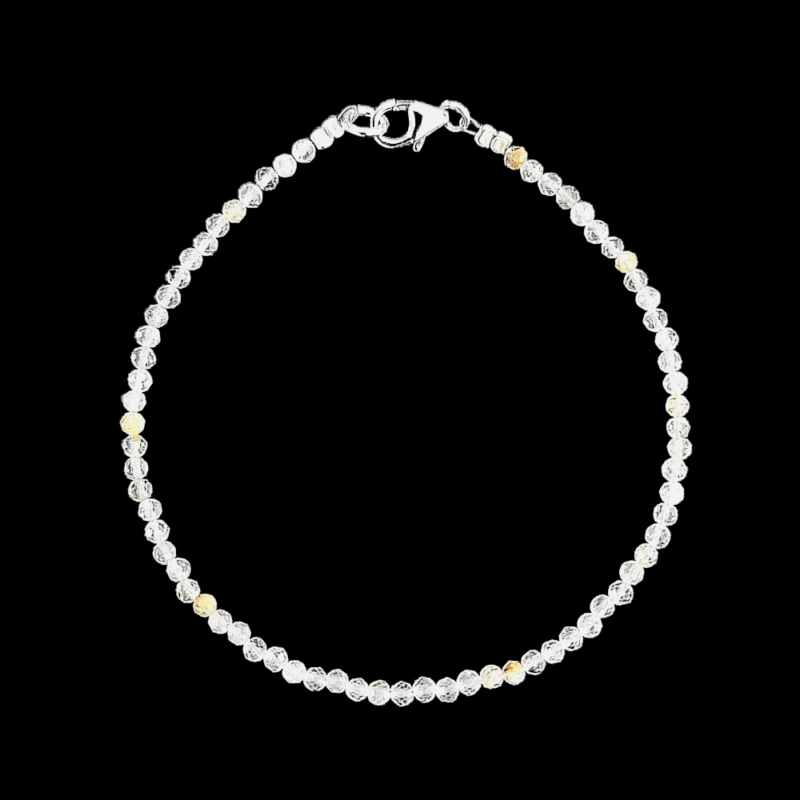 Yellow Quartz Bracelet with 925 clasp