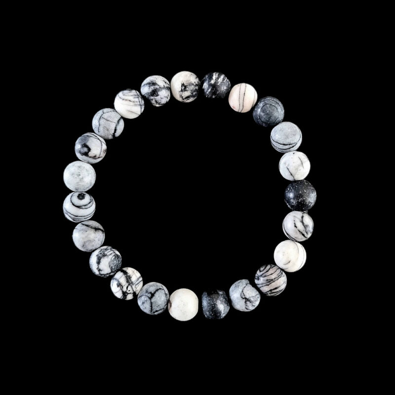 Jasper Picasso matte bracelet