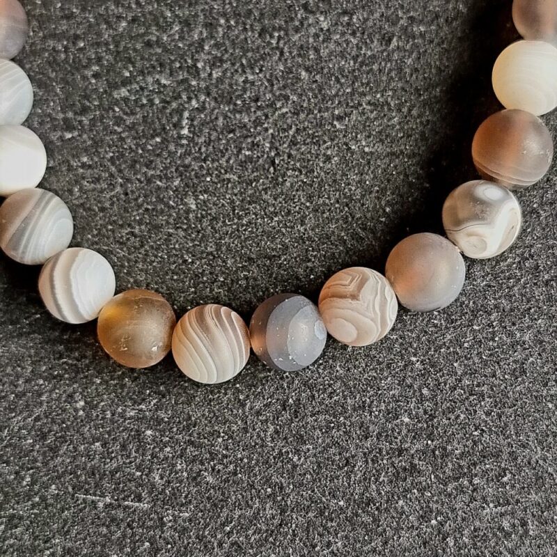 Bracelet Agate du Botswana mat