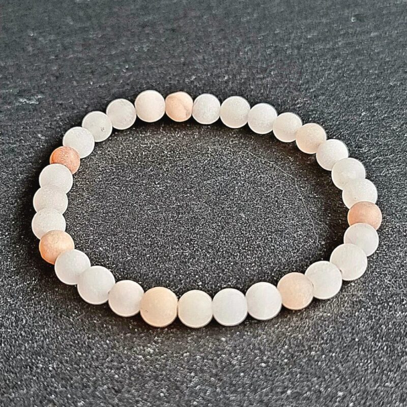 Bracelet Agate Pêche mat