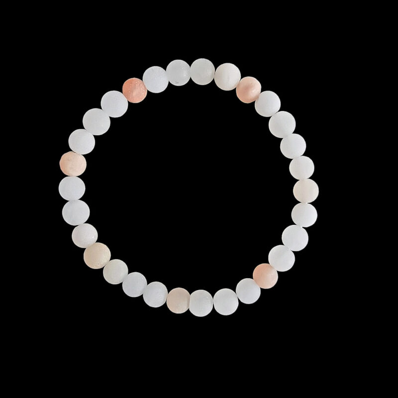 Agate Quartz Peach Bracelet