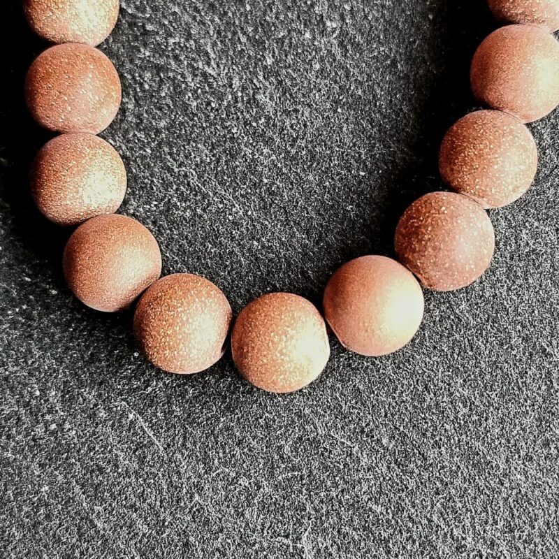 Bracelet Gold River Brown matte