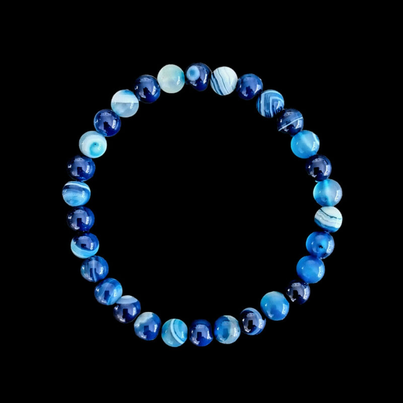 Bracelet Blue Tinted Agate Brilliant