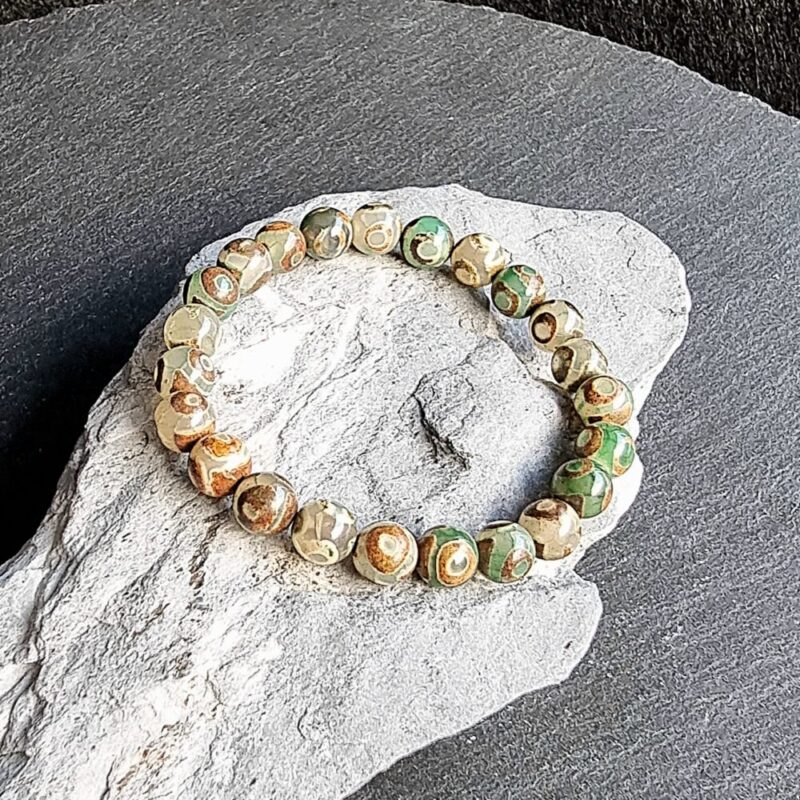 Bracelet Agate d'Afrique Jungle Verte Brillante