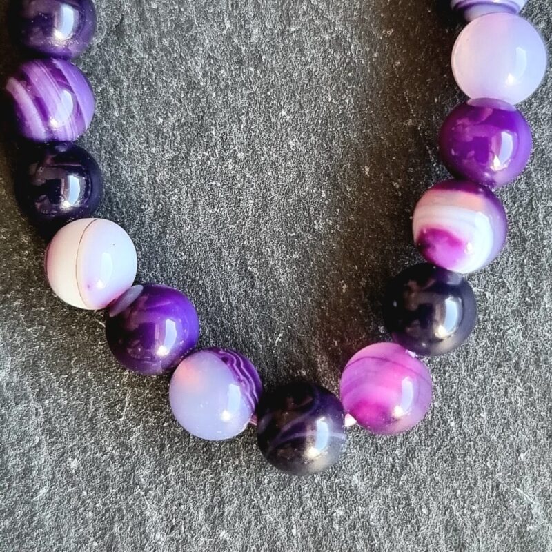 Bracelet Violet Tinted Agate