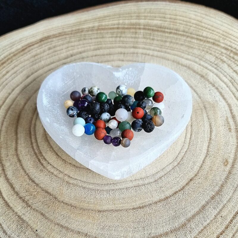 Selenite heart bowl