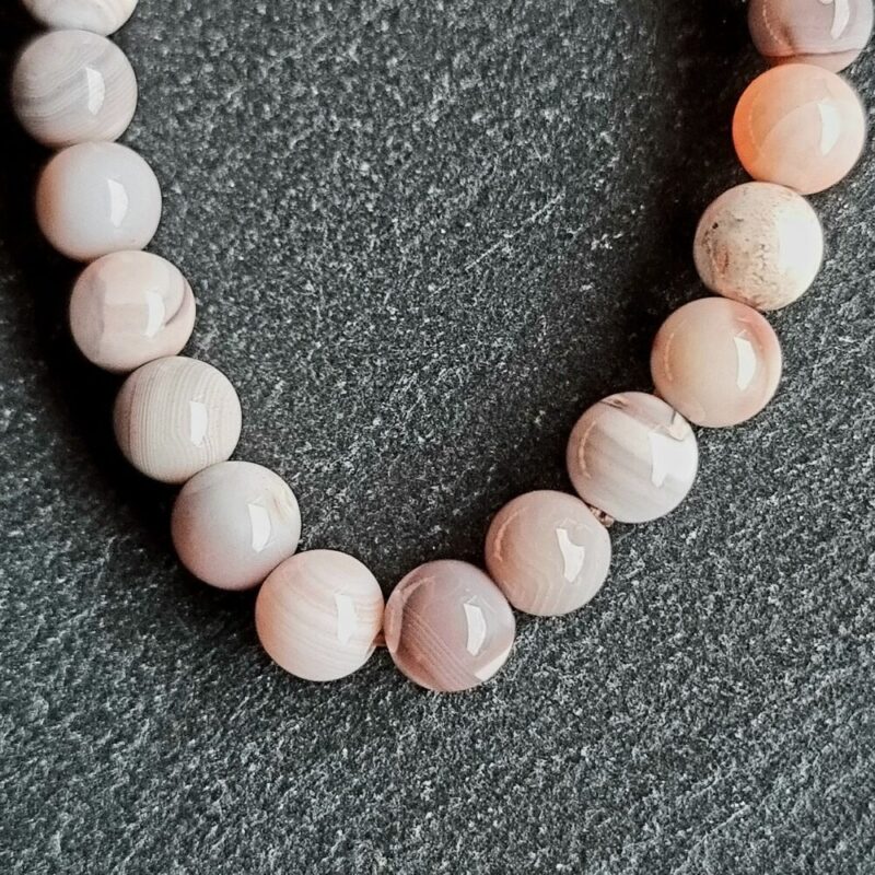 Botswana Agate Bracelet Pink Brilliant