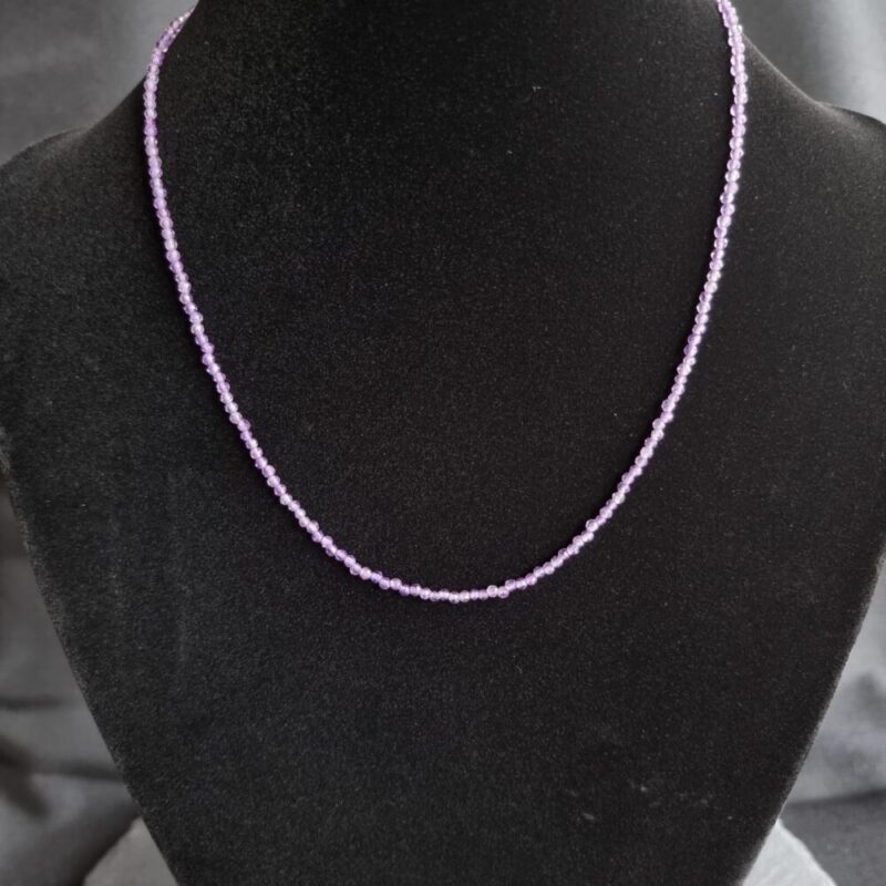 Amethyst necklace with 925 clasp