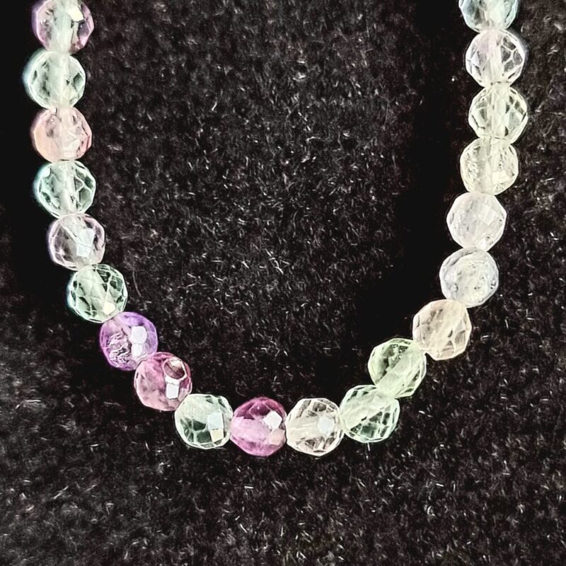 Fluorite necklace with 925 clasp