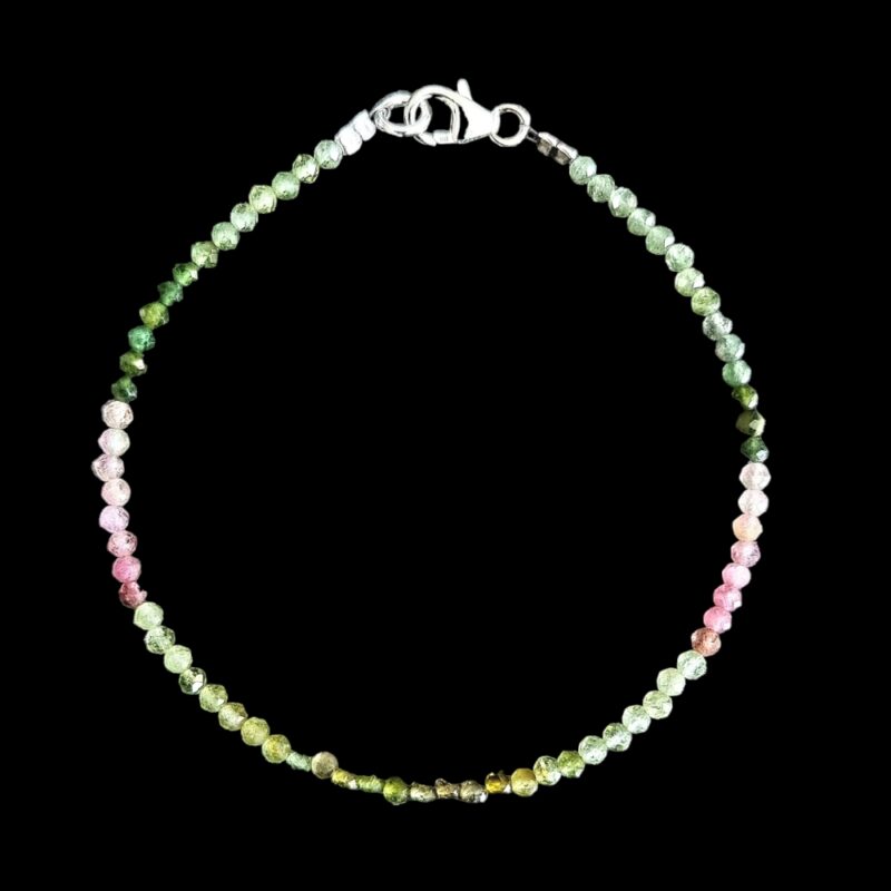 Mixed Tourmaline Bracelet with 925 clasp