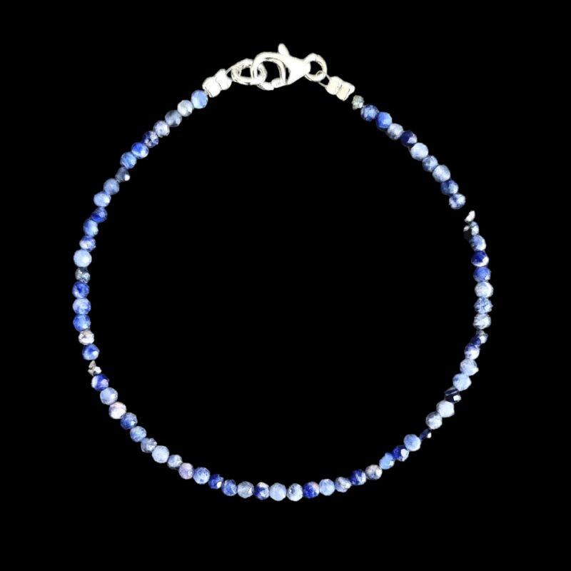 Bracciale in sodalite con chiusura 925