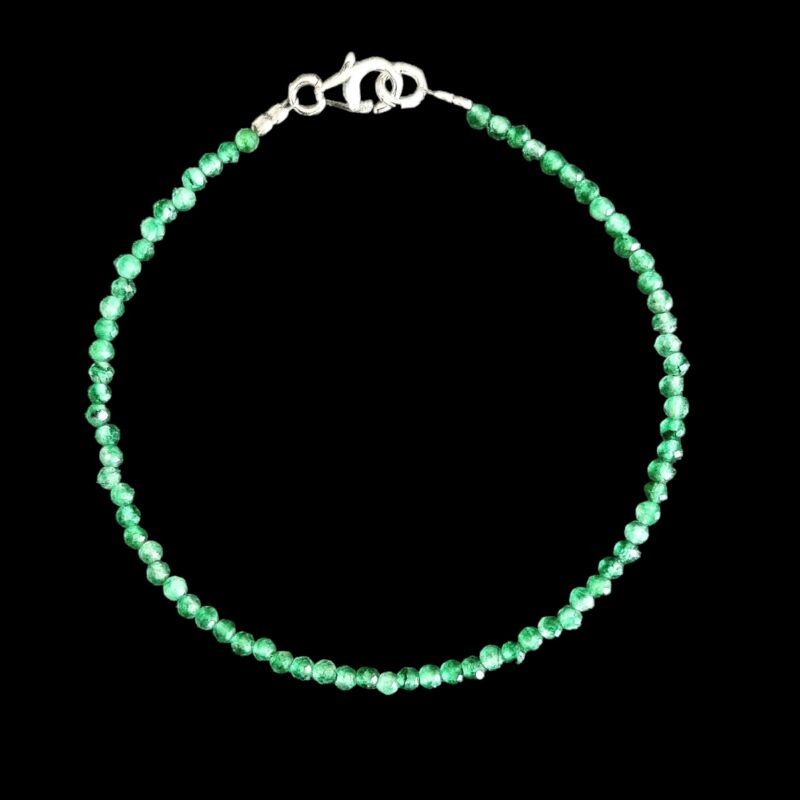 Bracelet Aventurine Verte avec fermoir 925