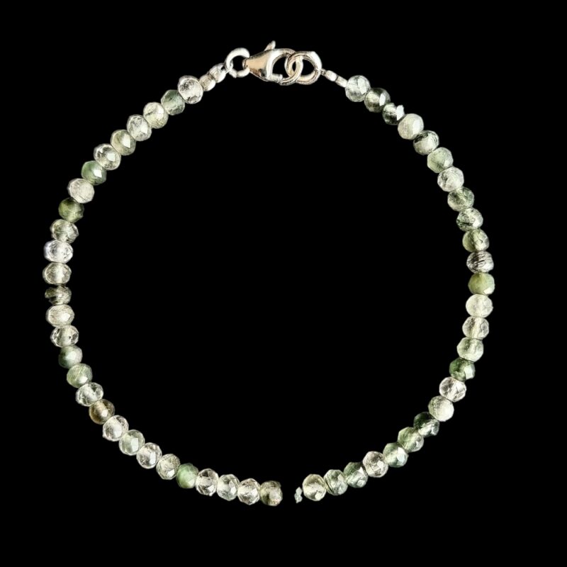 Green Quartz bracelet with 925 clasp