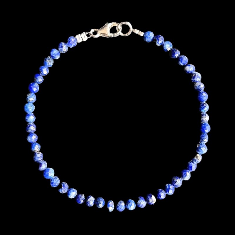 Lapis-Lazuli-Armband mit 925er Verschluss