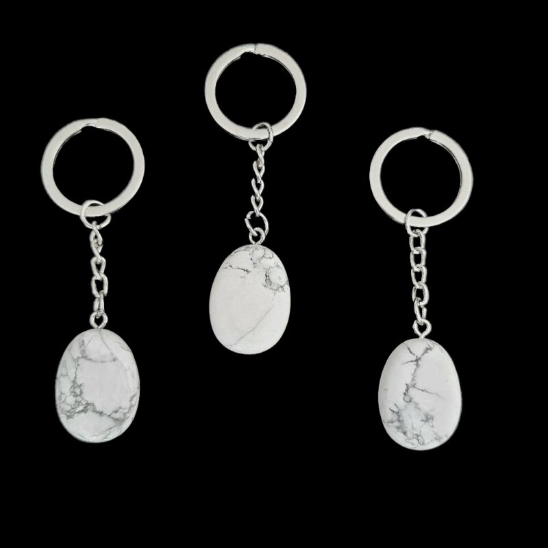 Howlite key ring