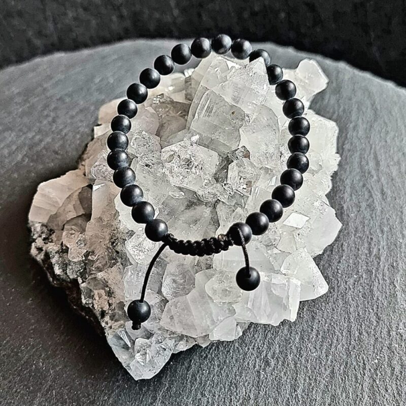 Bracelet Onyx mat réglable