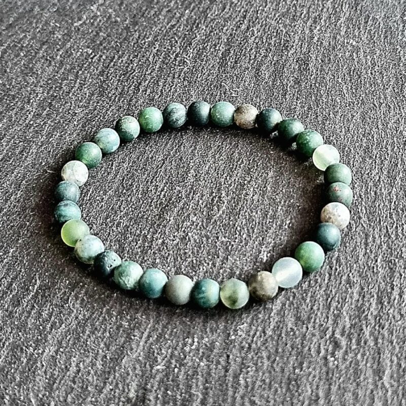 Bracelet Agate Mousse mat